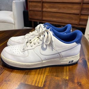 Mens Nike Air Force 1’s White and Blue
